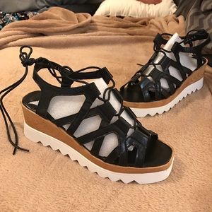 Platform Lace Up Sandals